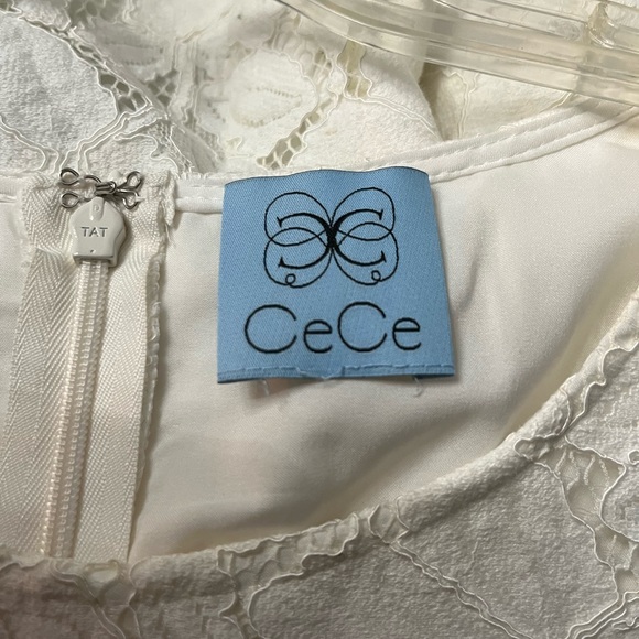 CeCe white dress, size medium. - Picture 5 of 6